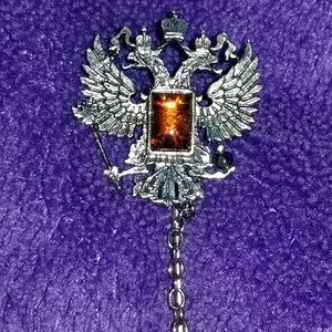 Vintage Phoenix pewter brooch